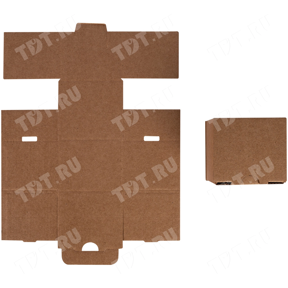 Самосборный короб №235-Ц, с язычком, 70*70*60 мм, Т-23 Е