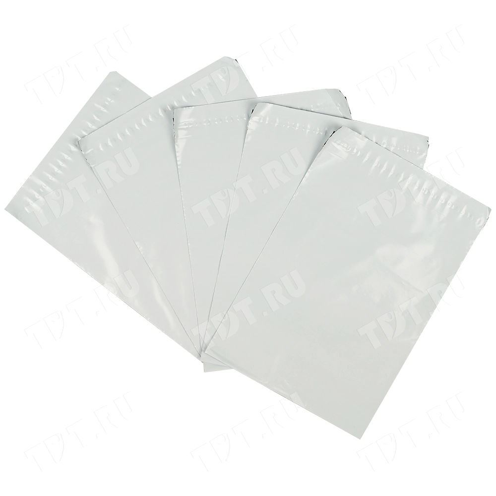 Курьер-пакет белый без печати, без кармана, 400*505+40 мм, 50 мкм, 1 шт.