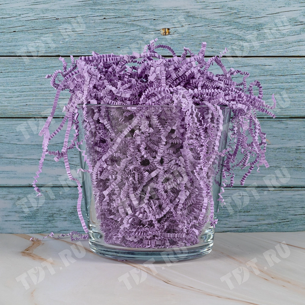 Бумажный наполнитель «Горная лаванда», цветная бумага, сиреневый, 1 кг