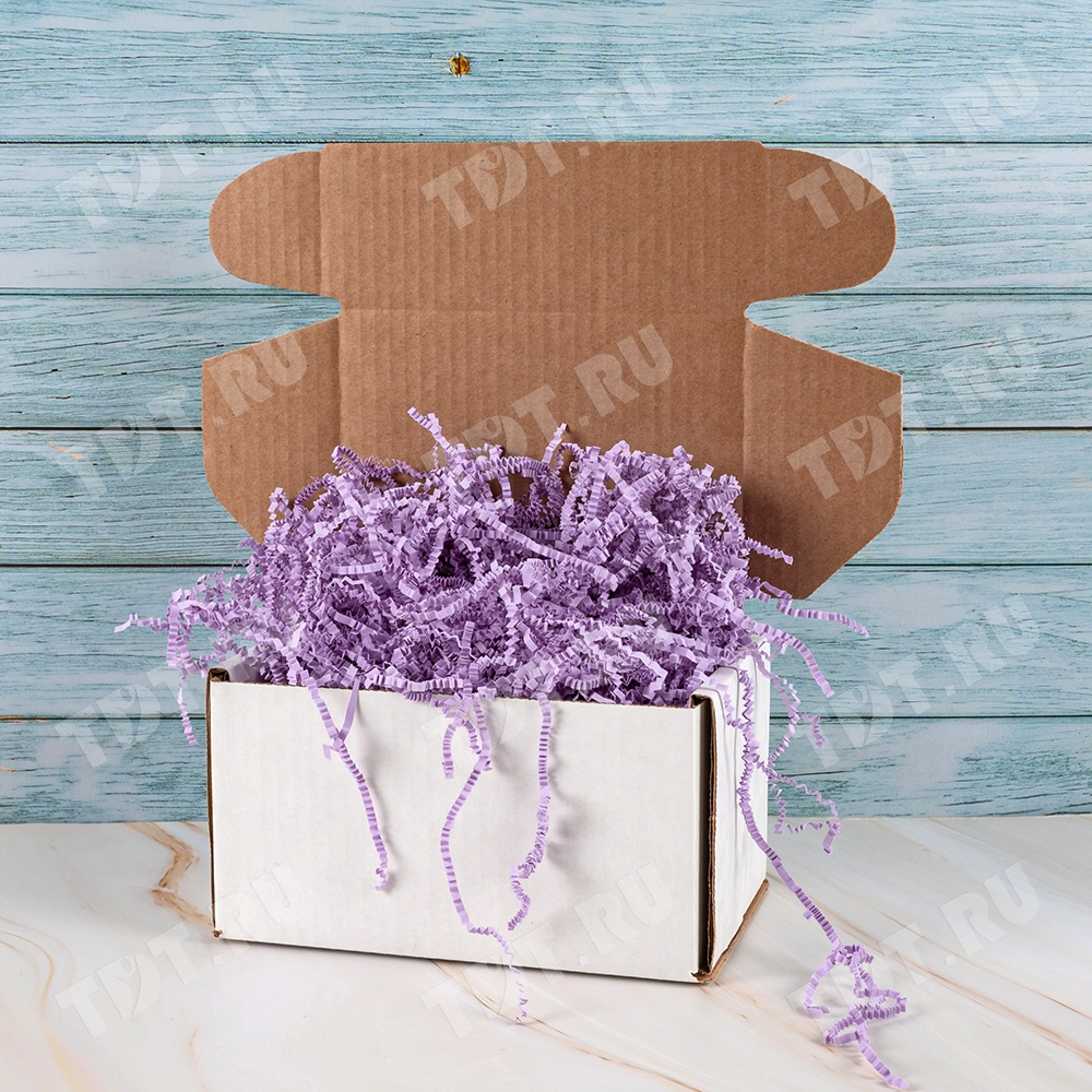 Бумажный наполнитель «Горная лаванда», цветная бумага, сиреневый, 1 кг
