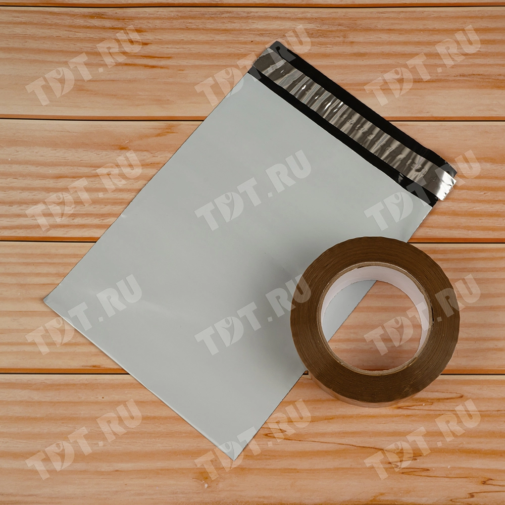 Курьер-пакет белый без печати, без кармана, 190*240+40 мм, 45 мкм, 1 шт.