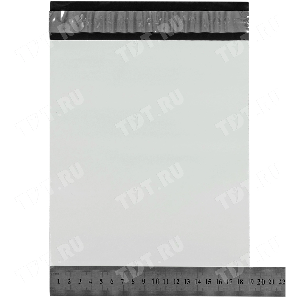 Курьер-пакет белый без печати, без кармана, 190*240+40 мм, 45 мкм, 1 шт.