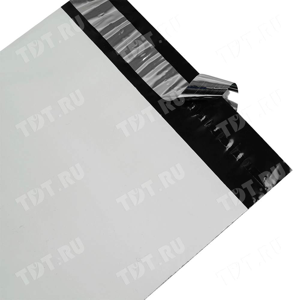 Курьер-пакет белый без печати, без кармана, 190*240+40 мм, 45 мкм, 1 шт.