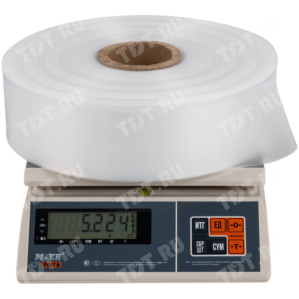 Рукав ПВД прозрачный, 7 см, 80 мкм, 485 м, 5 кг