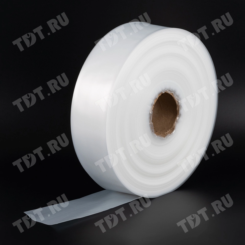 Рукав ПВД прозрачный, 12 см, 80 мкм, 565 м, 10 кг