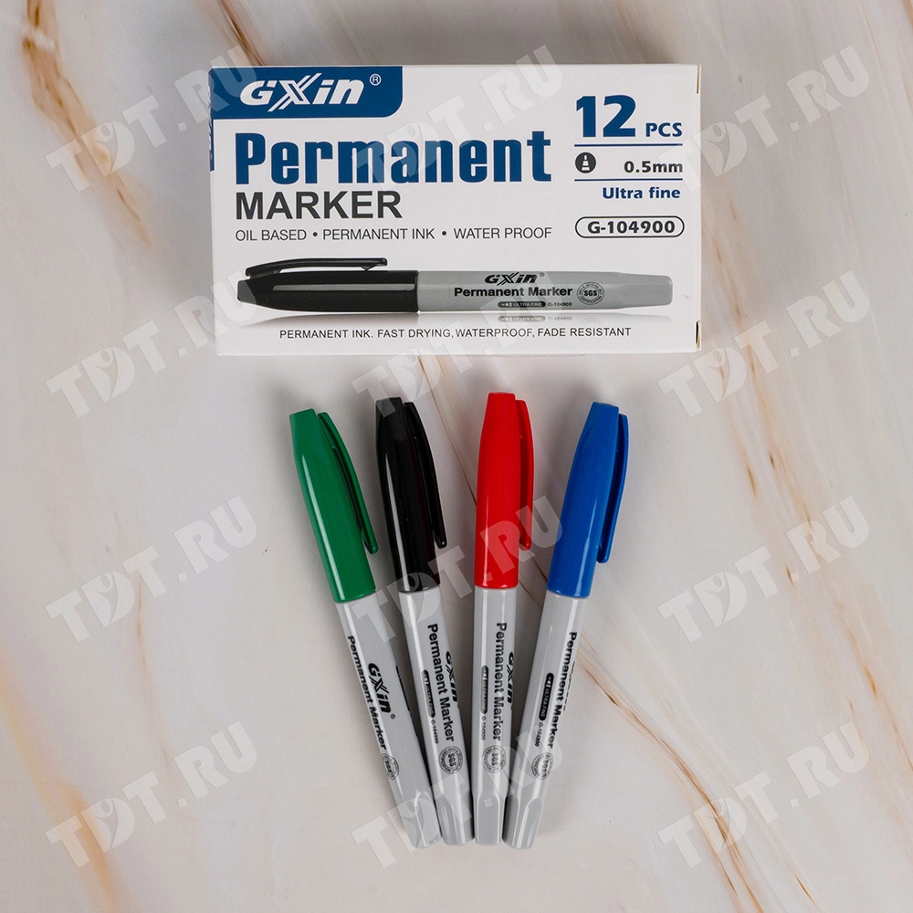 Маркер перманентный Gxin G-104900, черный, 0.5 мм, 1 шт.
