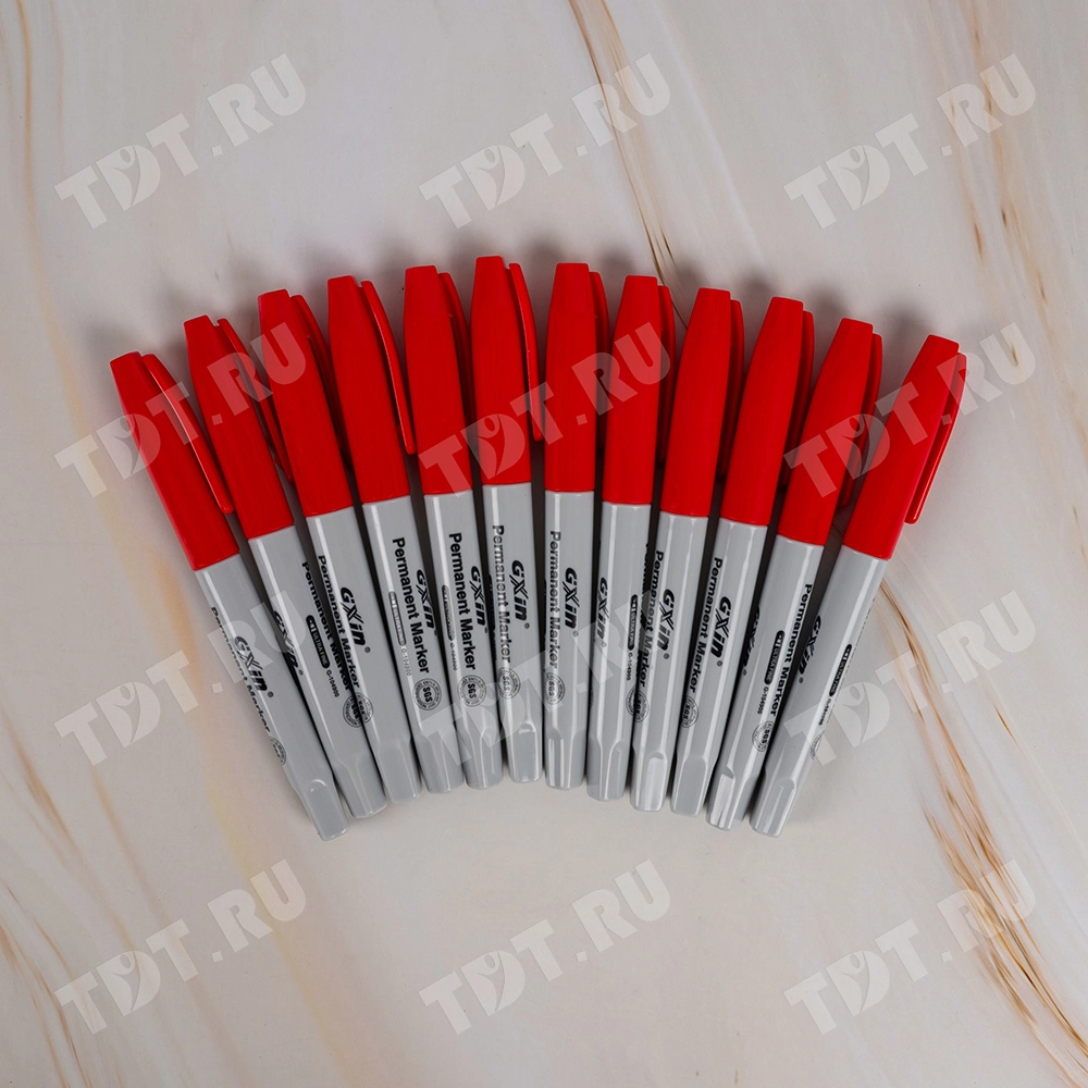 Маркер перманентный Gxin G-104900, красный, 0.5 мм, 1 шт.