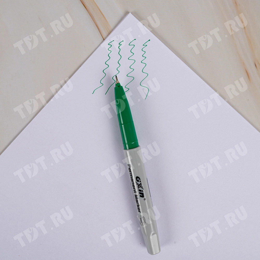 Маркер перманентный Gxin G-104900, зеленый, 0.5 мм, 1 шт.