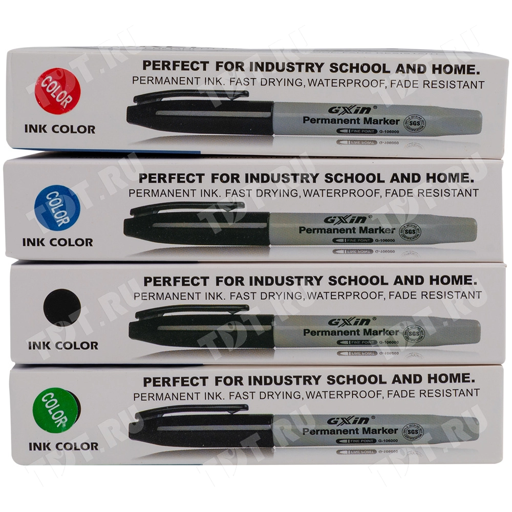 Маркер перманентный Gxin G-106000, красный, 1-2 мм, 1 шт.