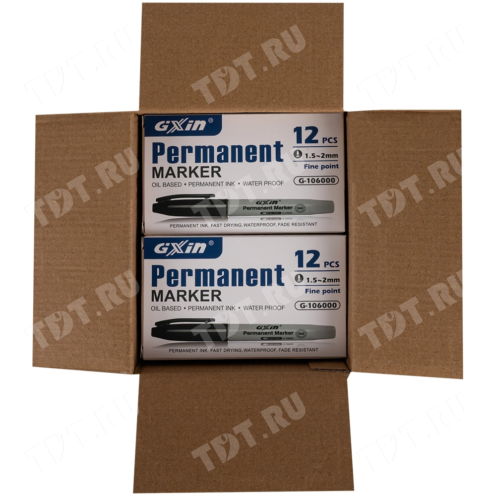 Маркер перманентный Gxin G-106000, красный, 1-2 мм, 1 шт.