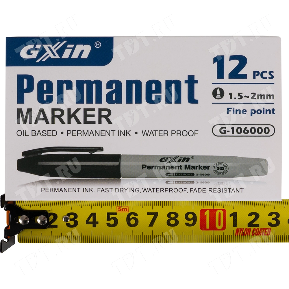 Маркер перманентный Gxin G-106000, красный, 1-2 мм, 1 шт.