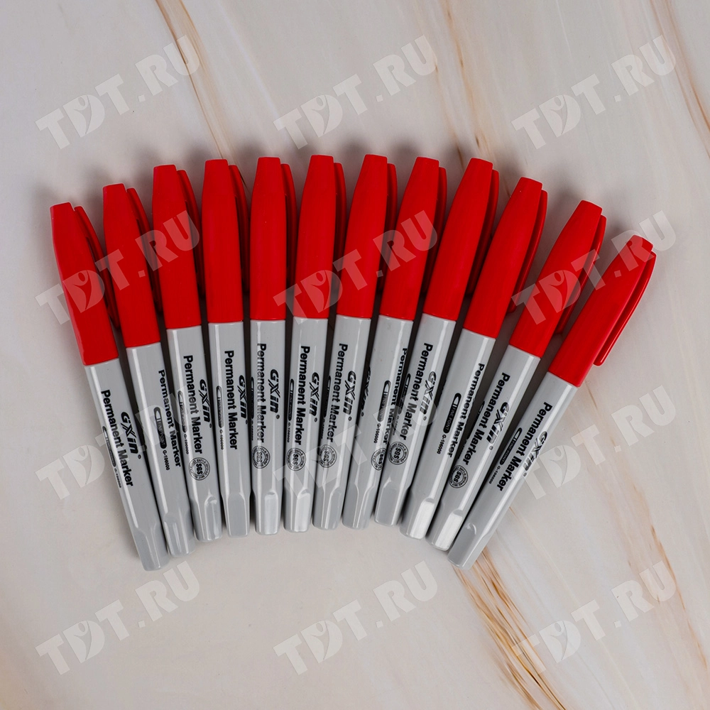 Маркер перманентный Gxin G-106000, красный, 1-2 мм, 1 шт.