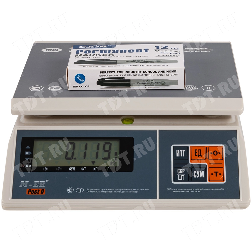 Маркер перманентный Gxin G-106000, синий, 1-2 мм, 1 шт.