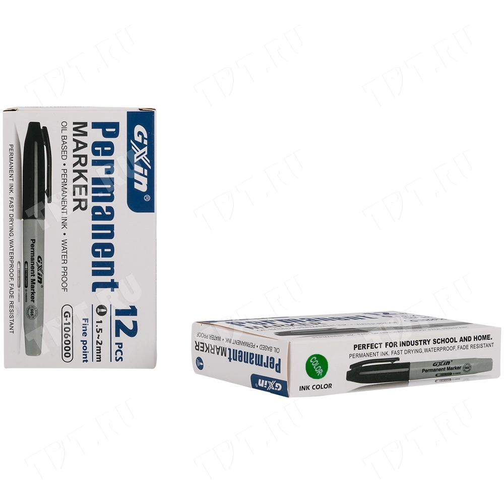 Маркер перманентный Gxin G-106000, зеленый, 1-2 мм, 1 шт.