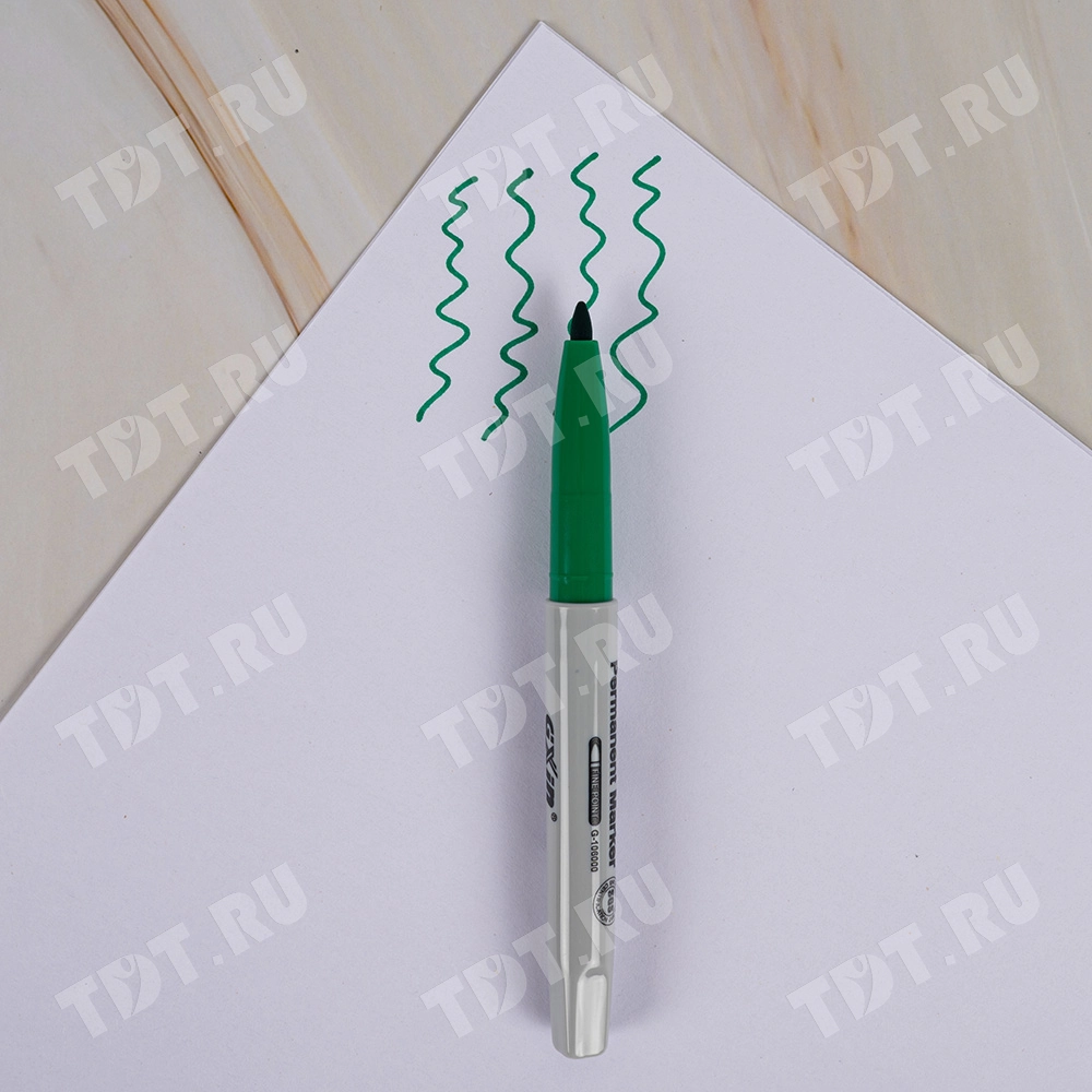 Маркер перманентный Gxin G-106000, зеленый, 1-2 мм, 1 шт.