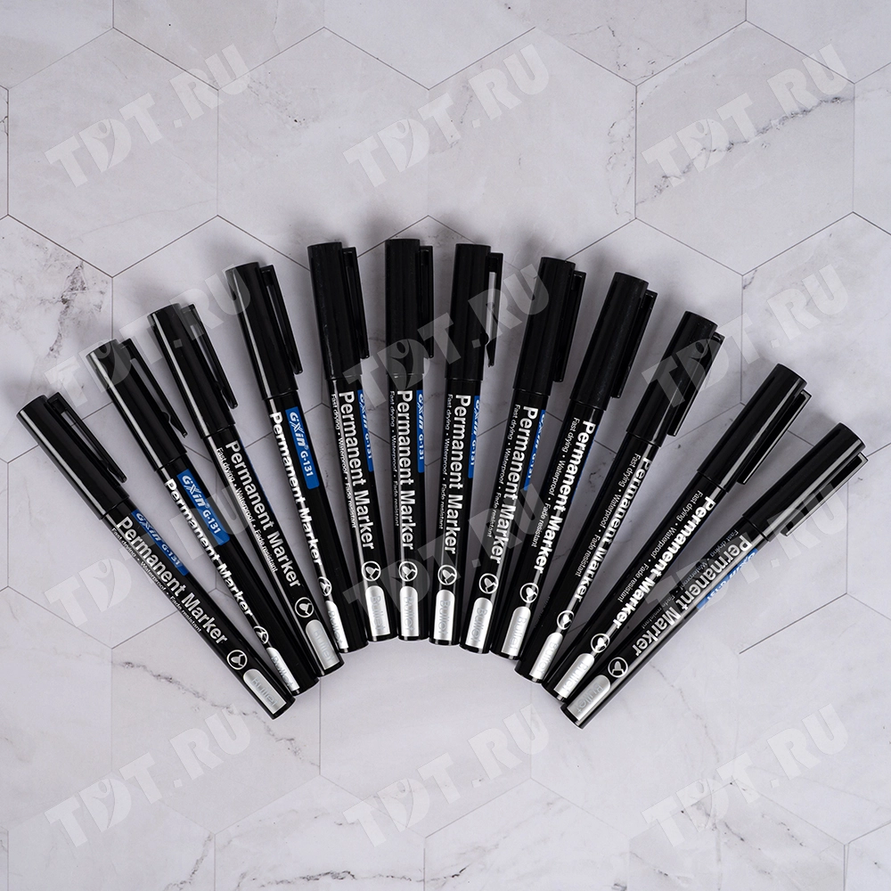 Маркер перманентный Gxin G-131, черный, 1-1.5 мм, 1 шт.