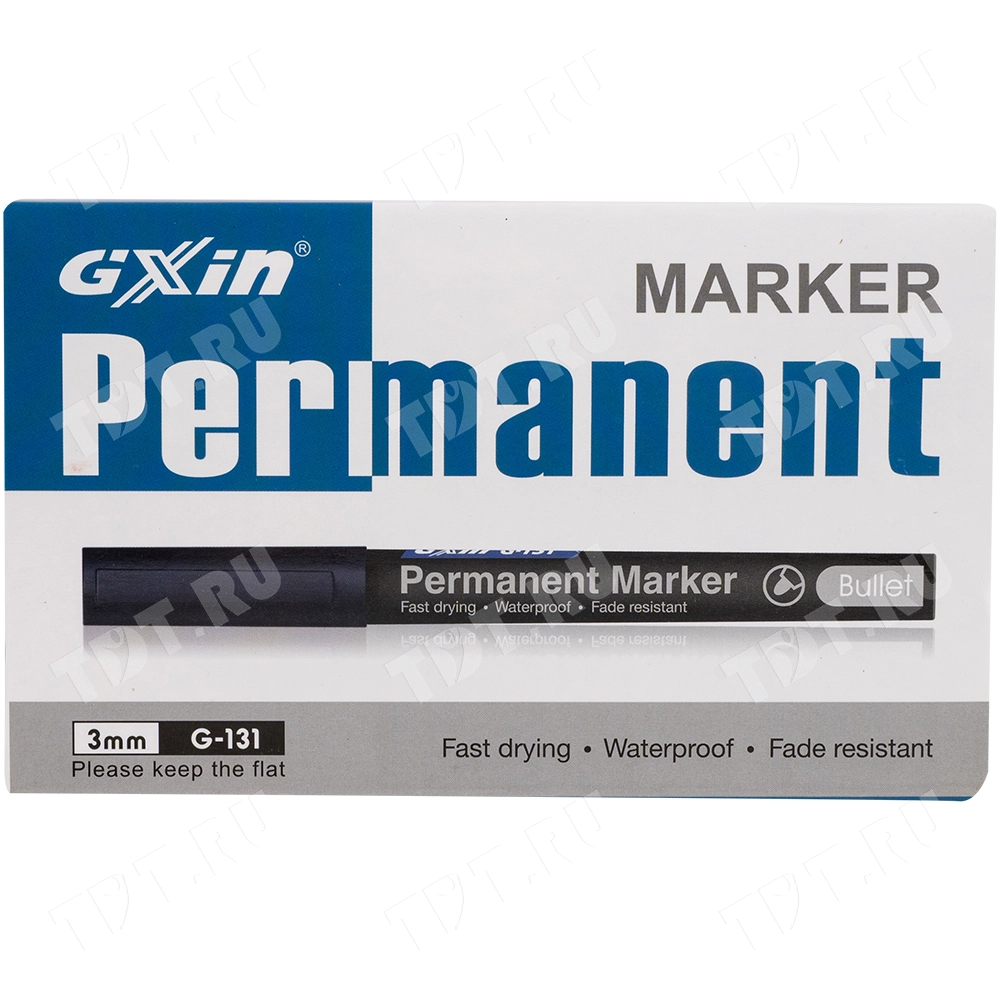 Маркер перманентный Gxin G-131, черный, 1-1.5 мм, 1 шт.