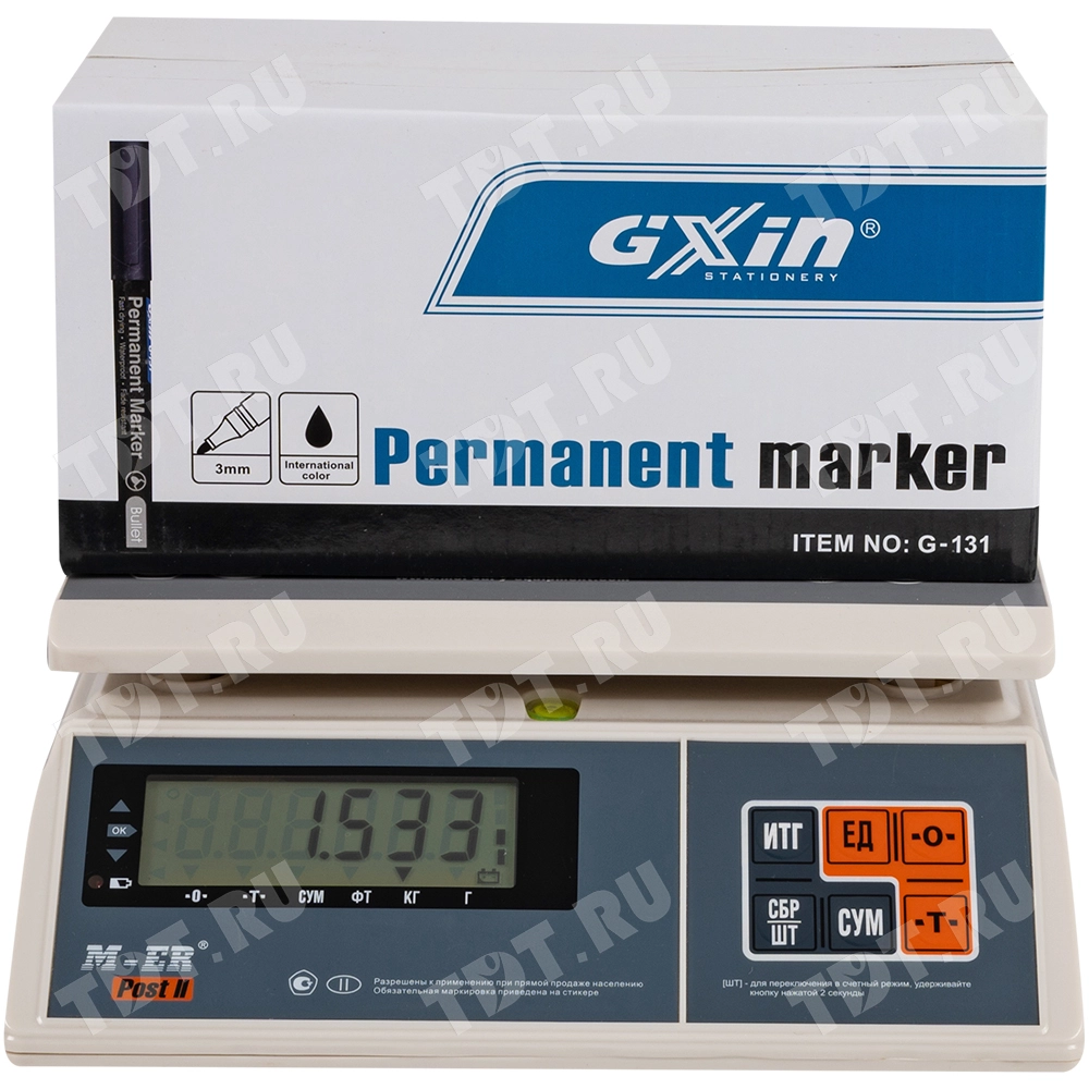 Маркер перманентный Gxin G-131, черный, 1-1.5 мм, 1 шт.