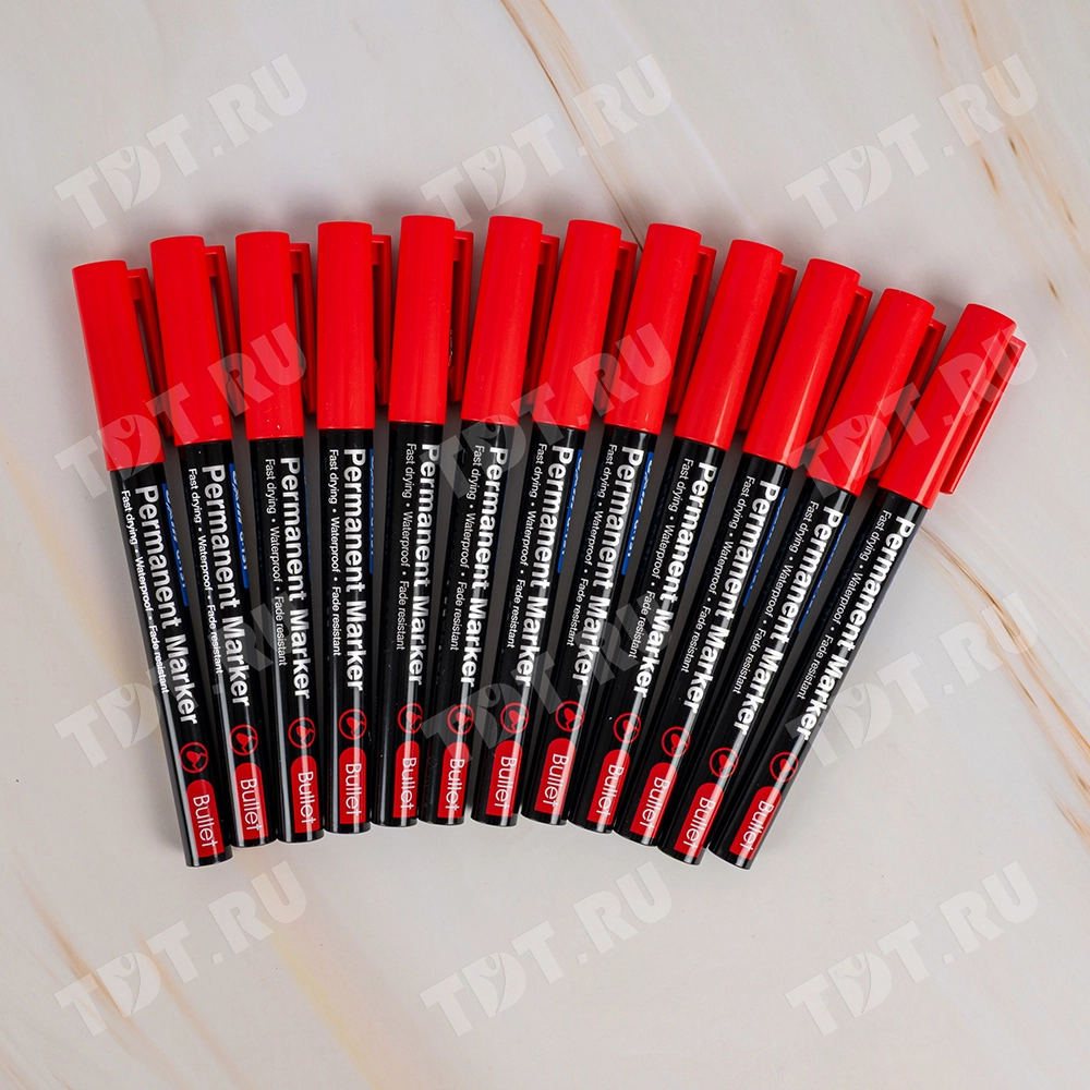 Маркер перманентный Gxin G-131, красный, 1-1.5 мм, 1 шт.