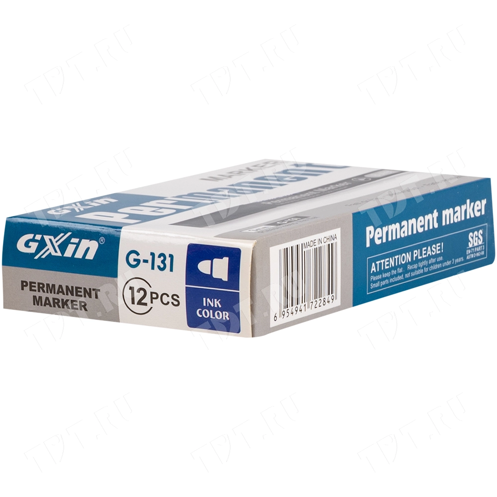 Маркер перманентный Gxin G-131, синий, 1-1.5 мм, 1 шт.