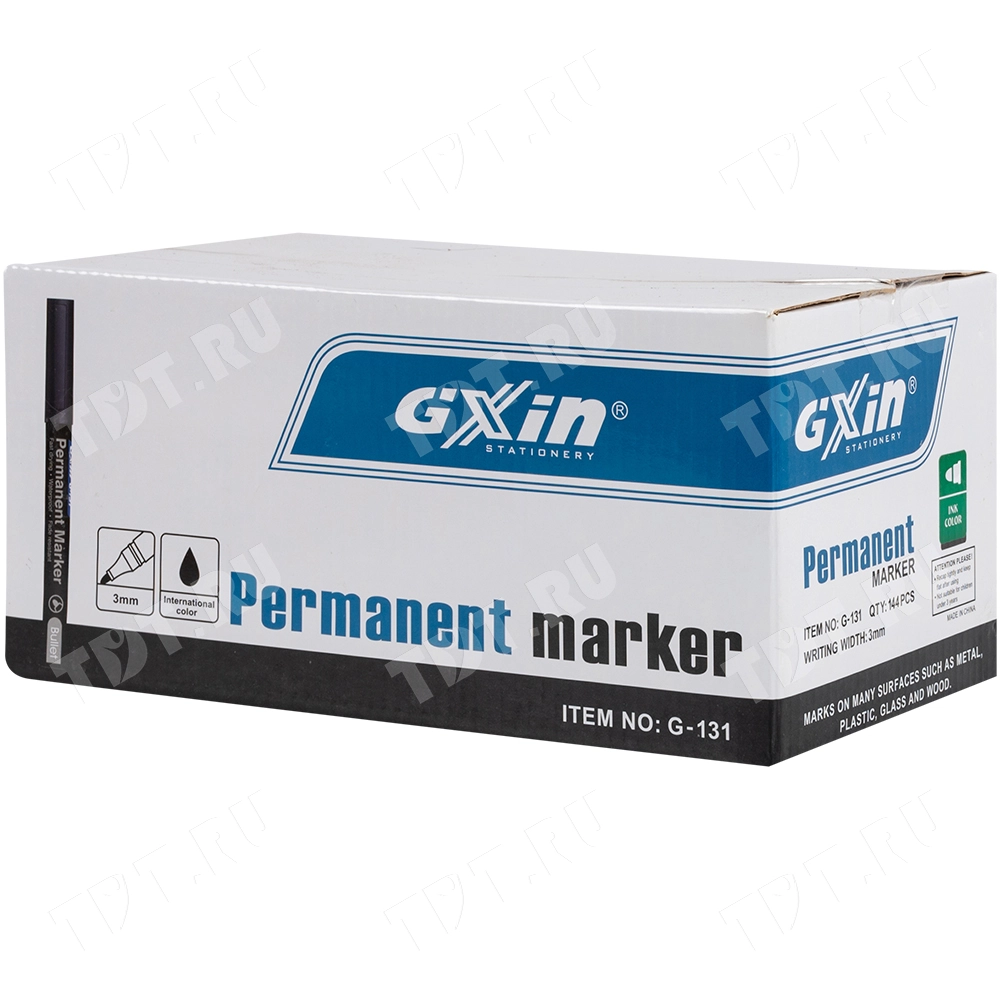 Маркер перманентный Gxin G-131, зеленый, 1-1.5 мм, 1 шт.