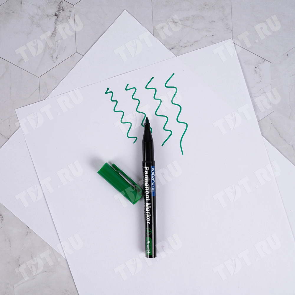 Маркер перманентный Gxin G-131, зеленый, 1-1.5 мм, 1 шт.