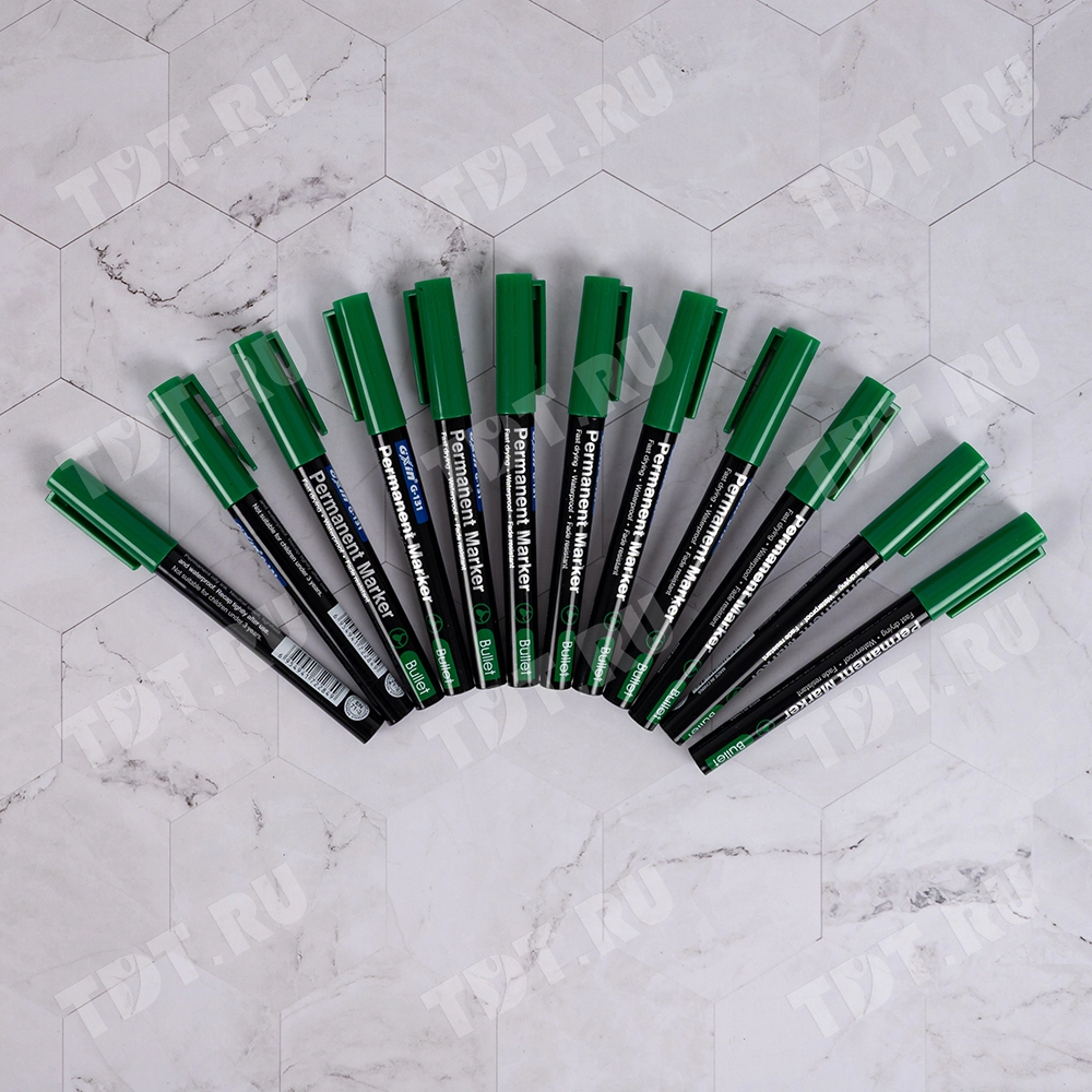 Маркер перманентный Gxin G-131, зеленый, 1-1.5 мм, 1 шт.