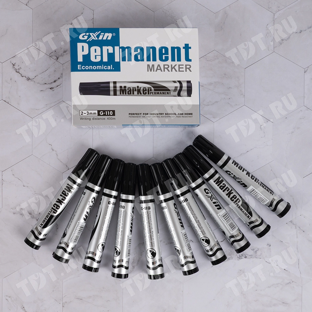 Маркер перманентный Gxin G-110, черный, 2-3 мм, 1 шт.