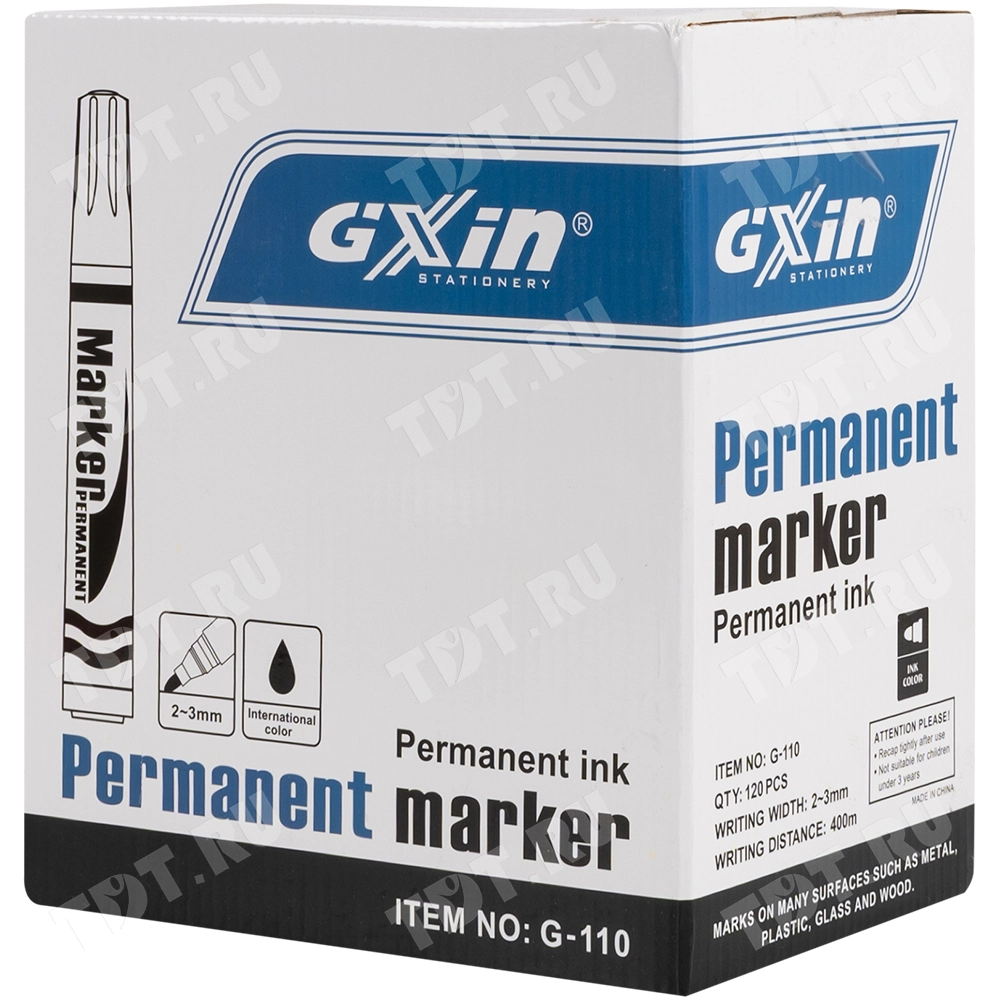 Маркер перманентный Gxin G-110, черный, 2-3 мм, 1 шт.