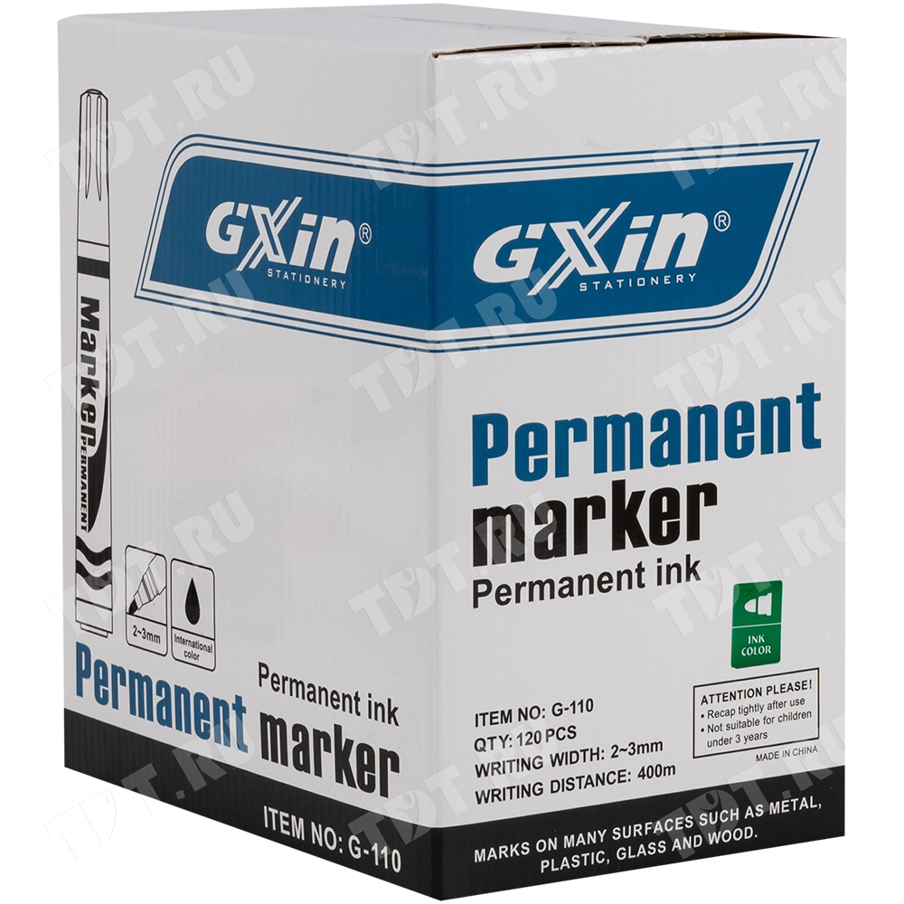 Маркер перманентный Gxin G-110, зеленый, 2-3 мм, 1 шт.