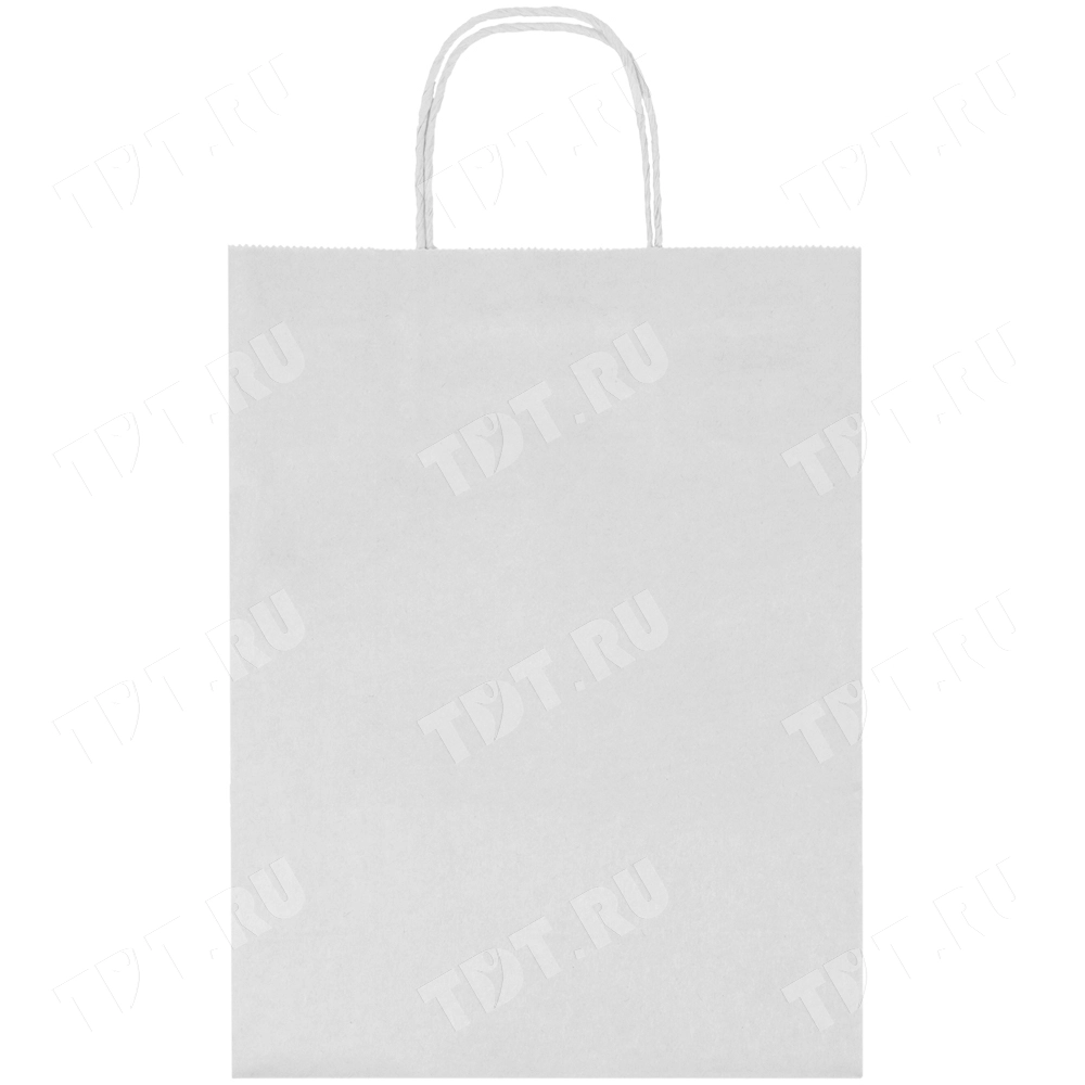 Белый пакет с крученой ручкой, 80 г/м², 28*15*32 см