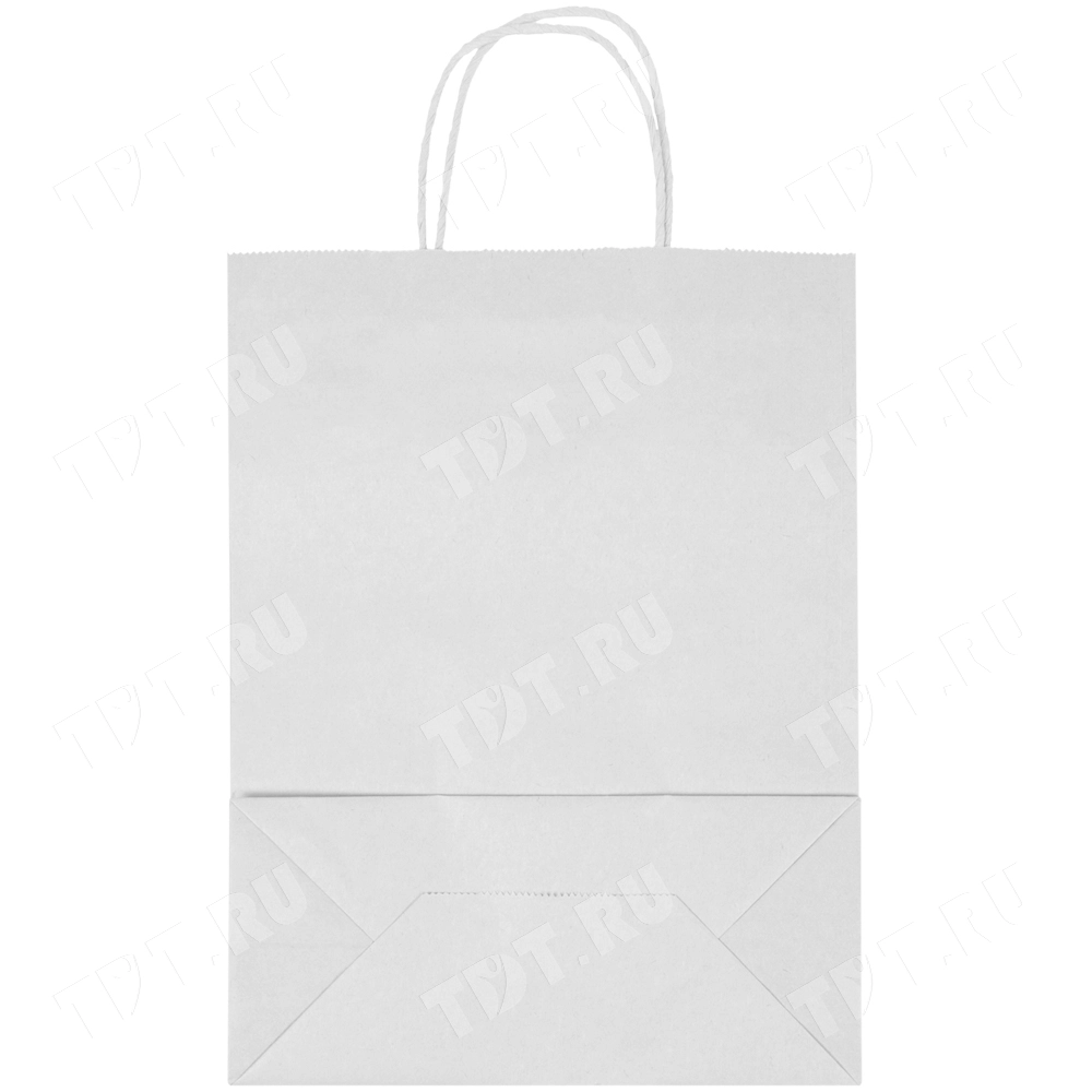 Белый пакет с крученой ручкой, 80 г/м², 28*15*32 см
