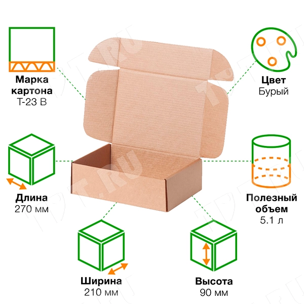 Короб КС-237, 270*210*90 мм