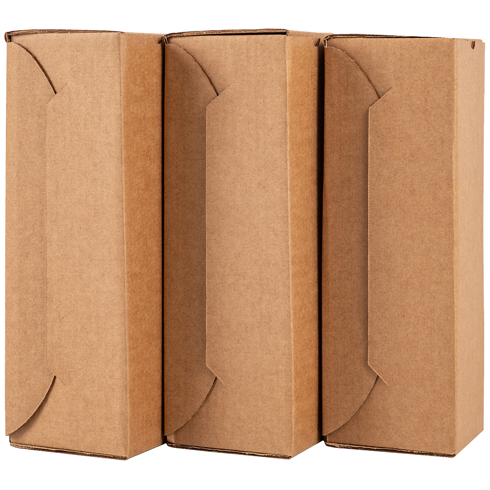 Картонная коробка для бутылки №95, 100*100*310 мм, Т-24 В Картонная коробка для бутылки №95, 100*100*310 мм, Т-24 В