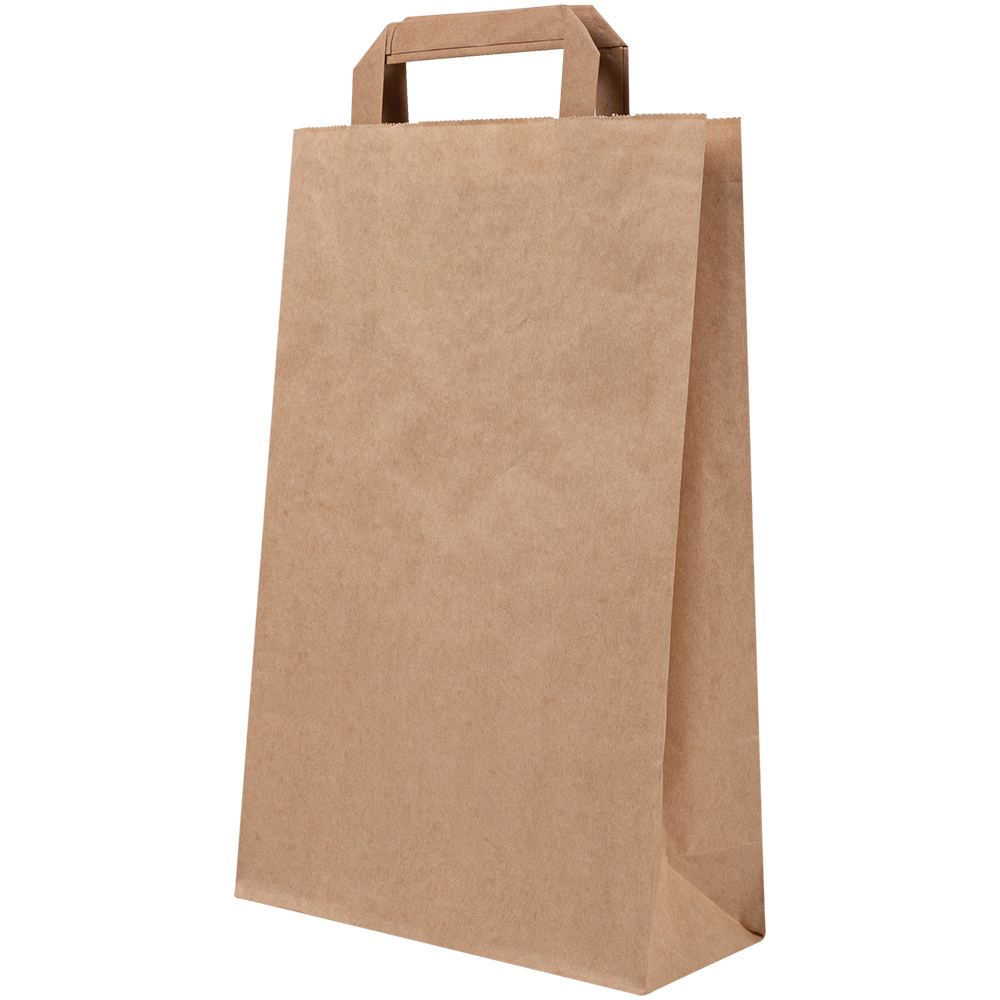Крафт пакет с плоской ручкой, 70 г/м², 22*9*33 см Крафт пакет с плоской ручкой, 70 г/м², 22*9*33 см