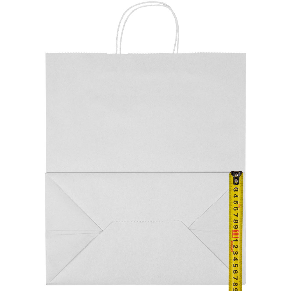 Белый пакет с крученой ручкой, 80 г/м², 32*18*37 см Белый пакет с крученой ручкой, 80 г/м², 32*18*37 см