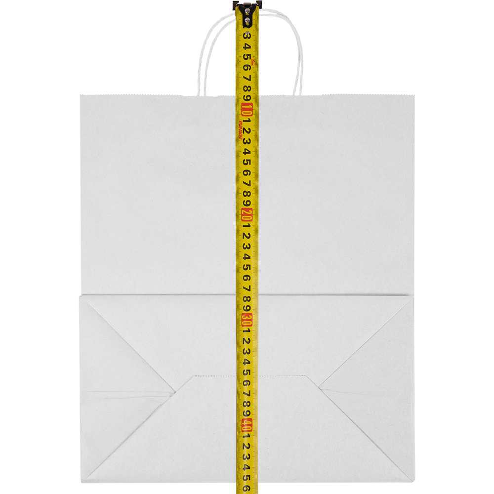 Белый пакет с крученой ручкой, 80 г/м², 32*18*37 см Белый пакет с крученой ручкой, 80 г/м², 32*18*37 см