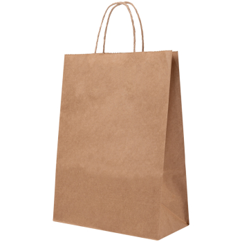 Бурый пакет с крученой ручкой, 70 г/м², 28*15*32 см