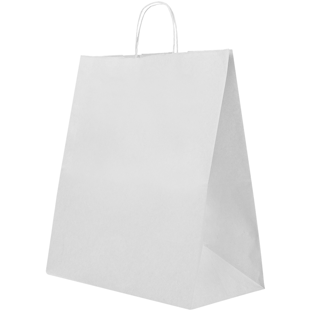 Белый пакет с крученой ручкой, 80 г/м², 32*18*37 см Белый пакет с крученой ручкой, 80 г/м², 32*18*37 см