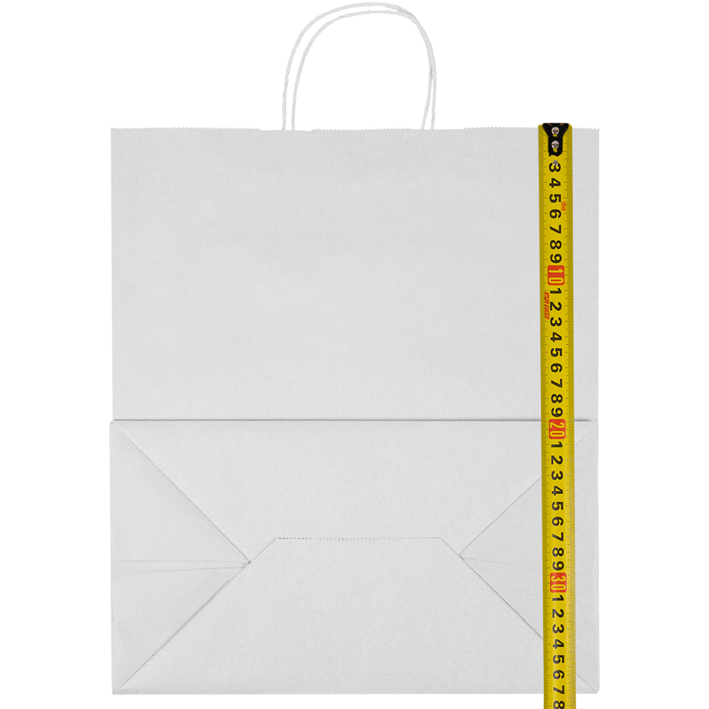 Белый пакет с крученой ручкой, 80 г/м², 32*18*37 см Белый пакет с крученой ручкой, 80 г/м², 32*18*37 см