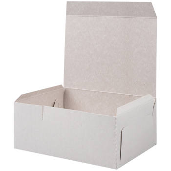 Коробка крафт кондитерская, беленая, 200*140*80 мм