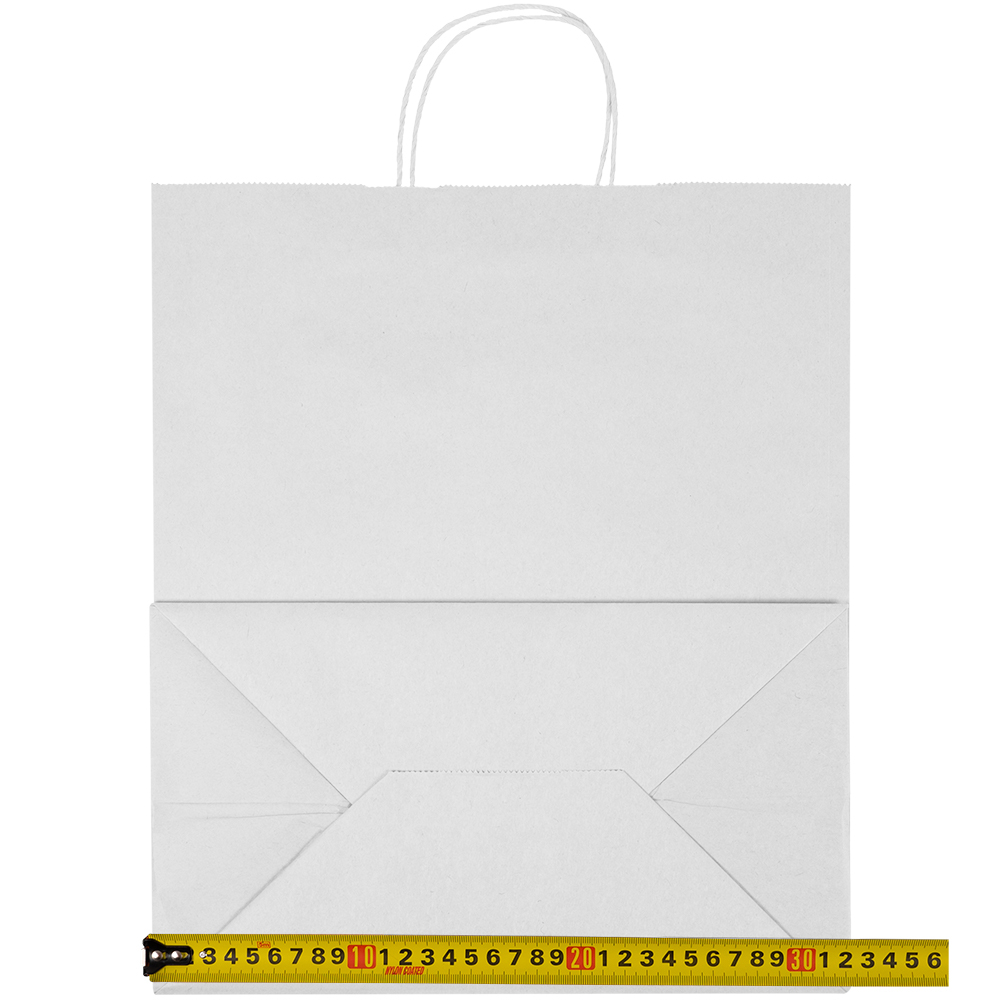 Белый пакет с крученой ручкой, 80 г/м², 32*18*37 см Белый пакет с крученой ручкой, 80 г/м², 32*18*37 см