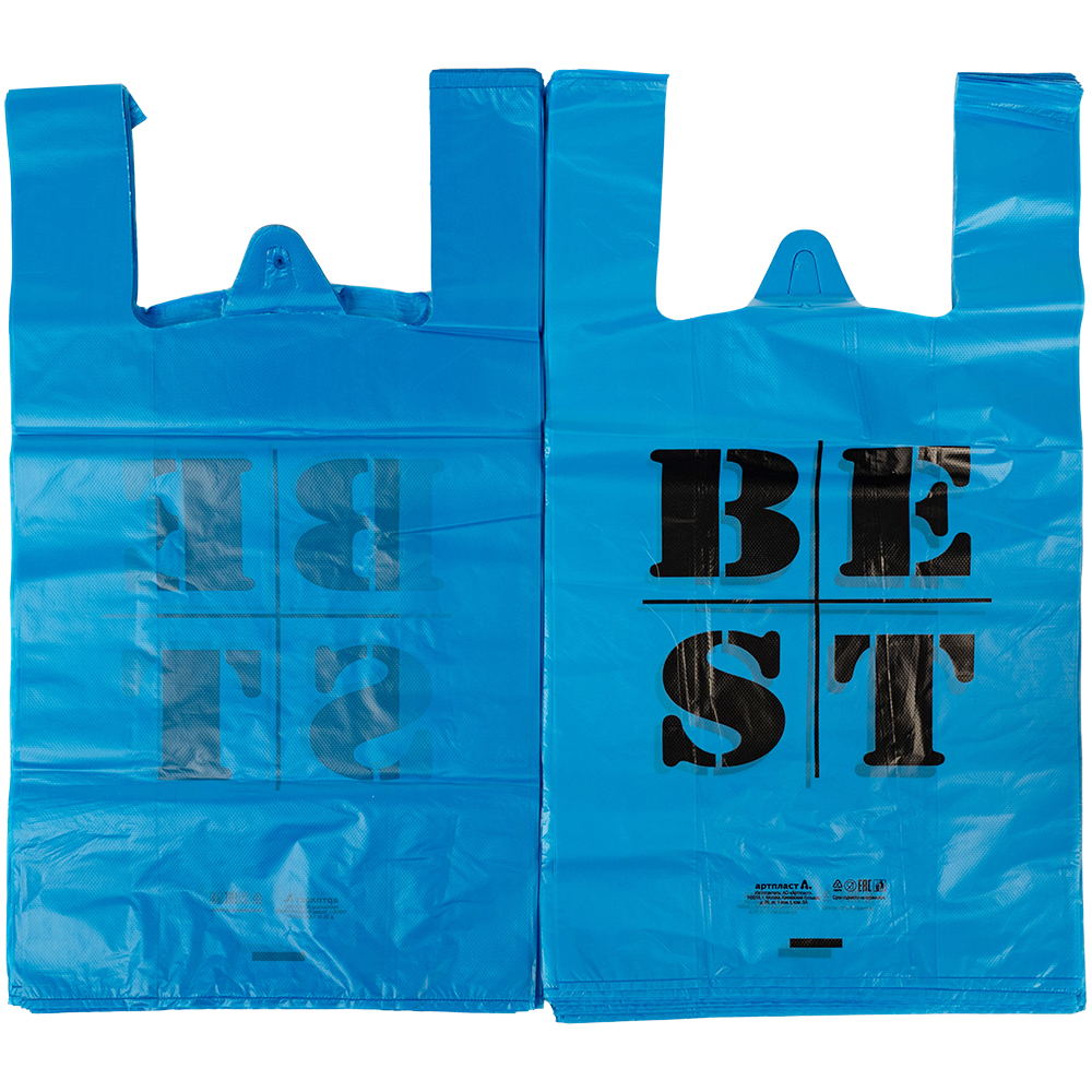 Пакет майка ПНД «Best» синий, зелёный, 31+17*55см, 30 мкм, 100шт. Пакет майка ПНД «Best» синий, зелёный, 31+17*55см, 30 мкм, 100шт.