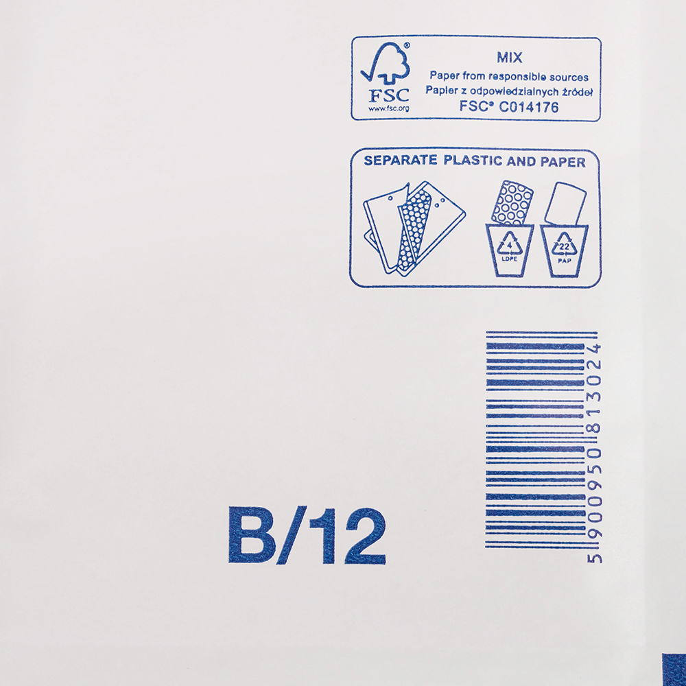 Белый крафт пакет с прослойкой, 14*22 см, B-12 (В/00) Белый крафт пакет с прослойкой, 14*22 см, B-12 (В/00)