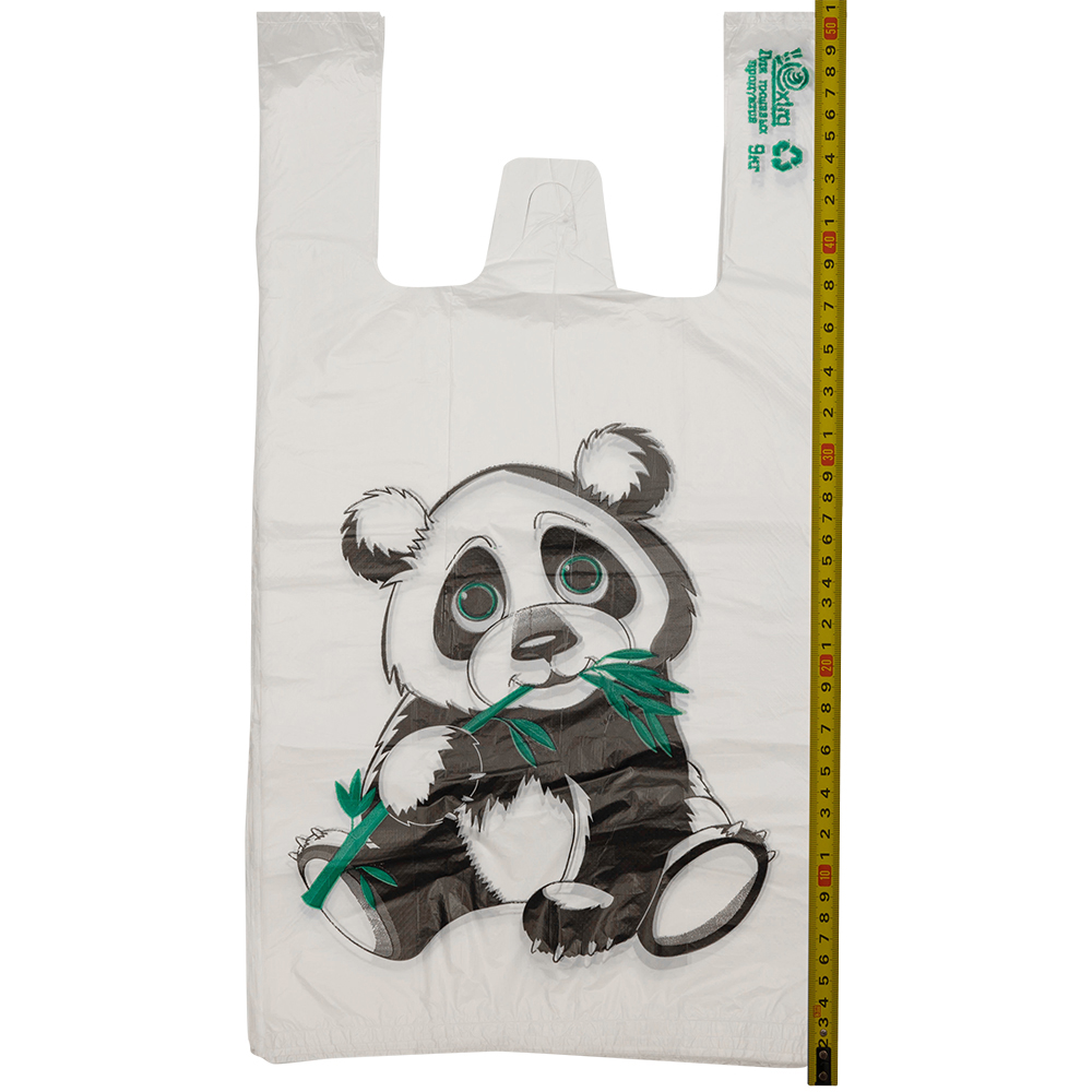 Пакет майка ПНД «Панда» белый, 28+16*50см, 12 мкм, 100шт. Пакет майка ПНД «Панда» белый, 28+16*50см, 12 мкм, 100шт.
