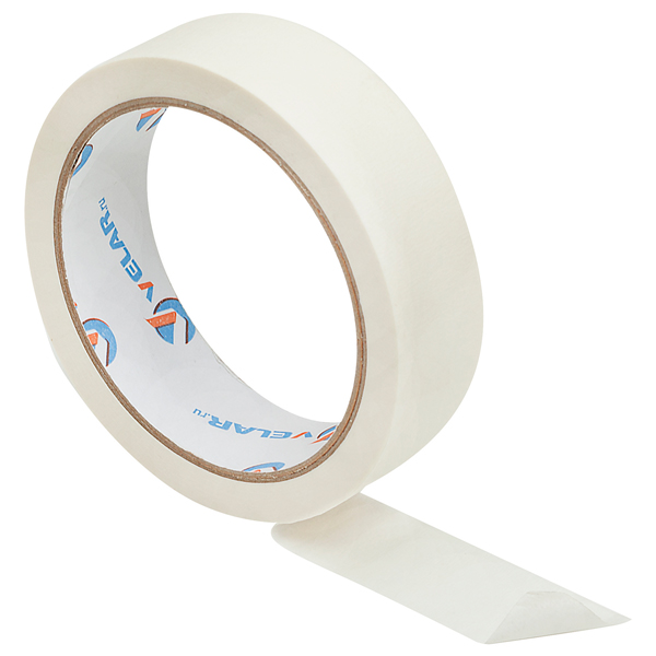 Клейкая лента малярная Velar узкая, 25мм*25м Клейкая лента малярная Velar узкая, 25мм*25м