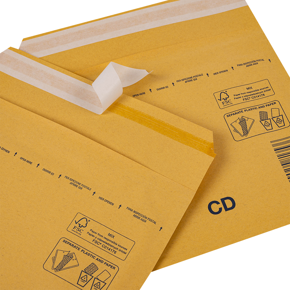 Бурый крафт пакет с прослойкой, 20*17 см, CD-G Бурый крафт пакет с прослойкой, 20*17 см, CD-G