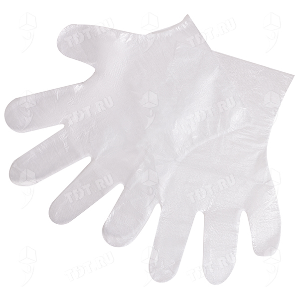 Перчатки полиэтиленовые Unibob, прозрачные, 100шт./уп.