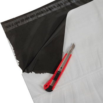 Курьер-пакет белый без печати, с карманом, 340*460+40 мм, 50 мкм, 1 шт.