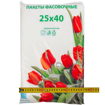 Фасовочные пакеты ПНД в пластах «Тюльпаны», 25*40 см, 12 мкм Фасовочные пакеты ПНД в пластах «Тюльпаны», 25*40 см, 12 мкм